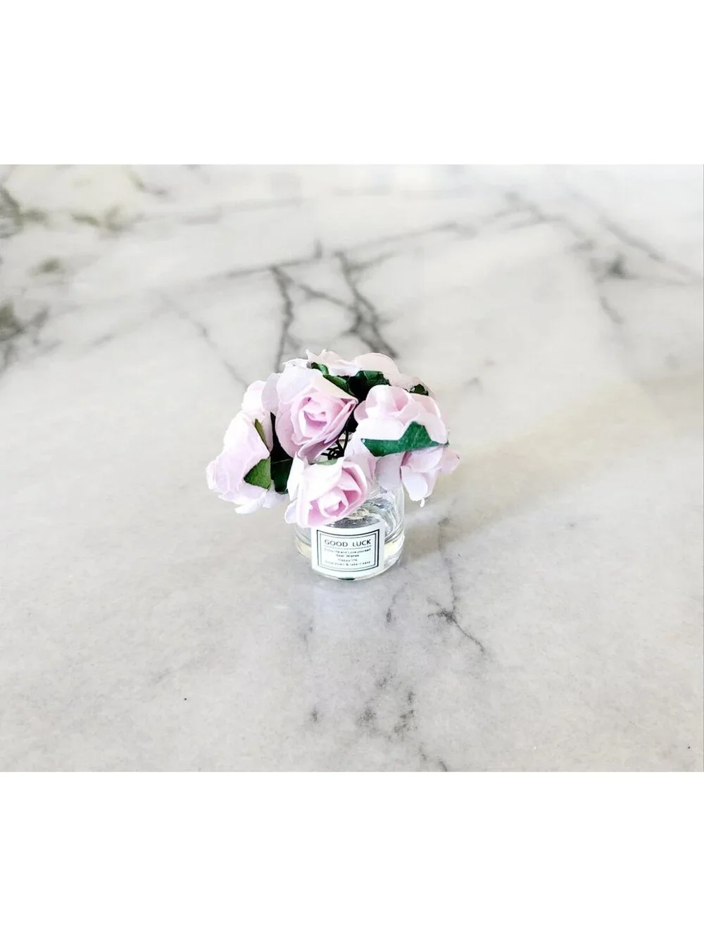 Miniature Dollhouse Plant Pink Flowers Roses